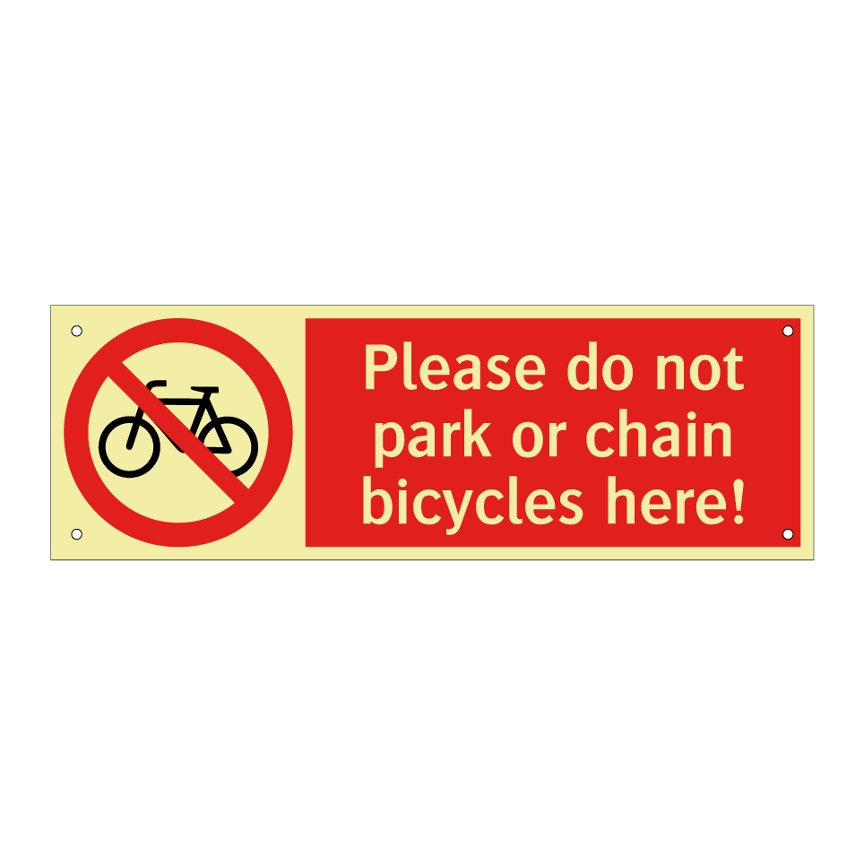 Please do not park or chain bicycles here!