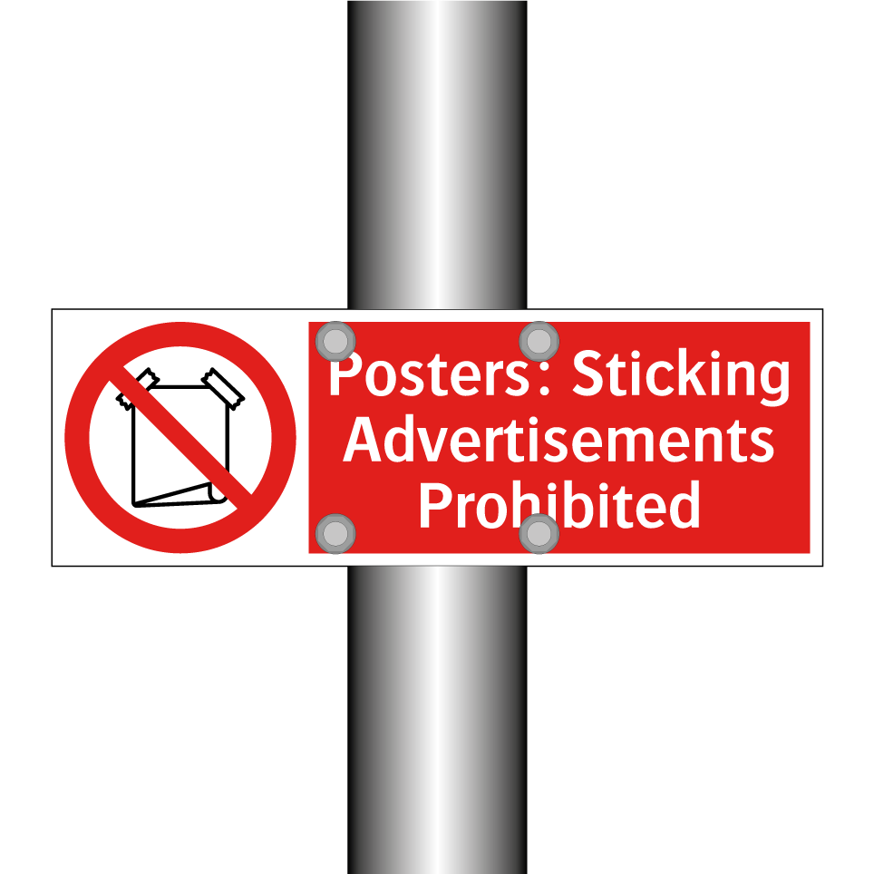 Posters: Sticking Advertisements Prohibited