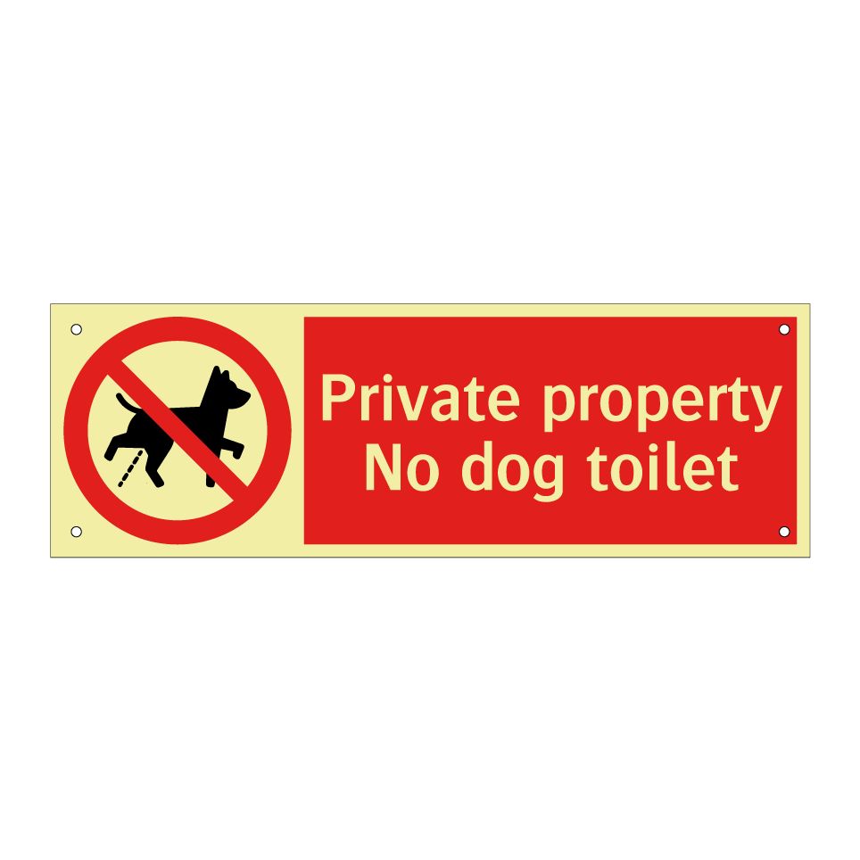 Private property No dog toilet