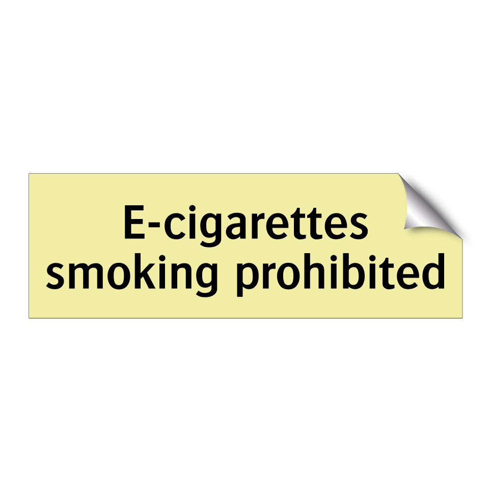 E-cigarettes smoking prohibited