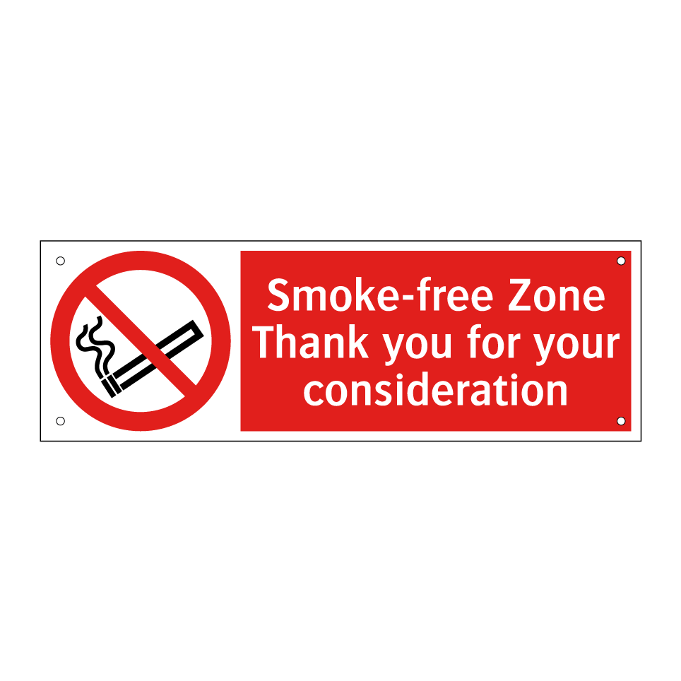 Smoke-free Zone Thank you for your consideration
