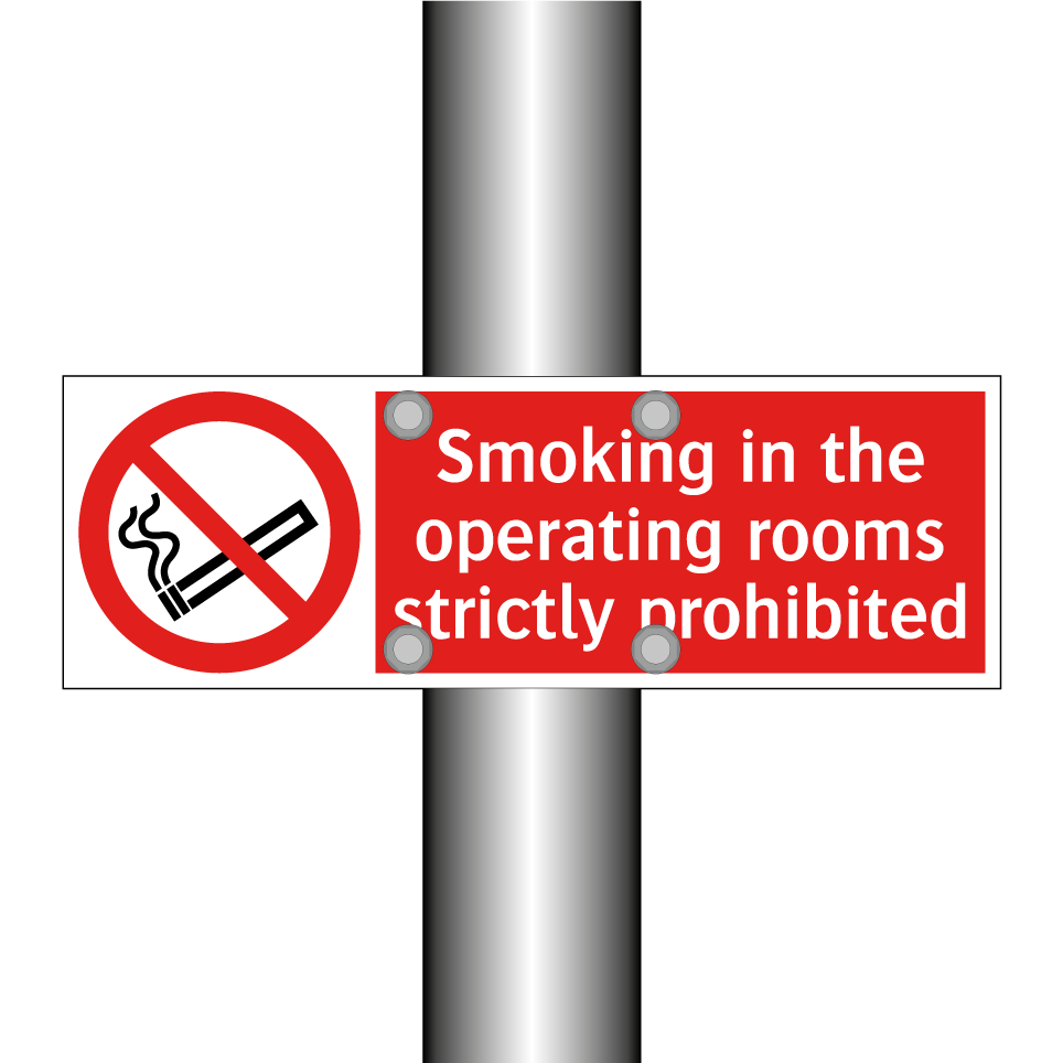 Smoking in the operating rooms strictly prohibited