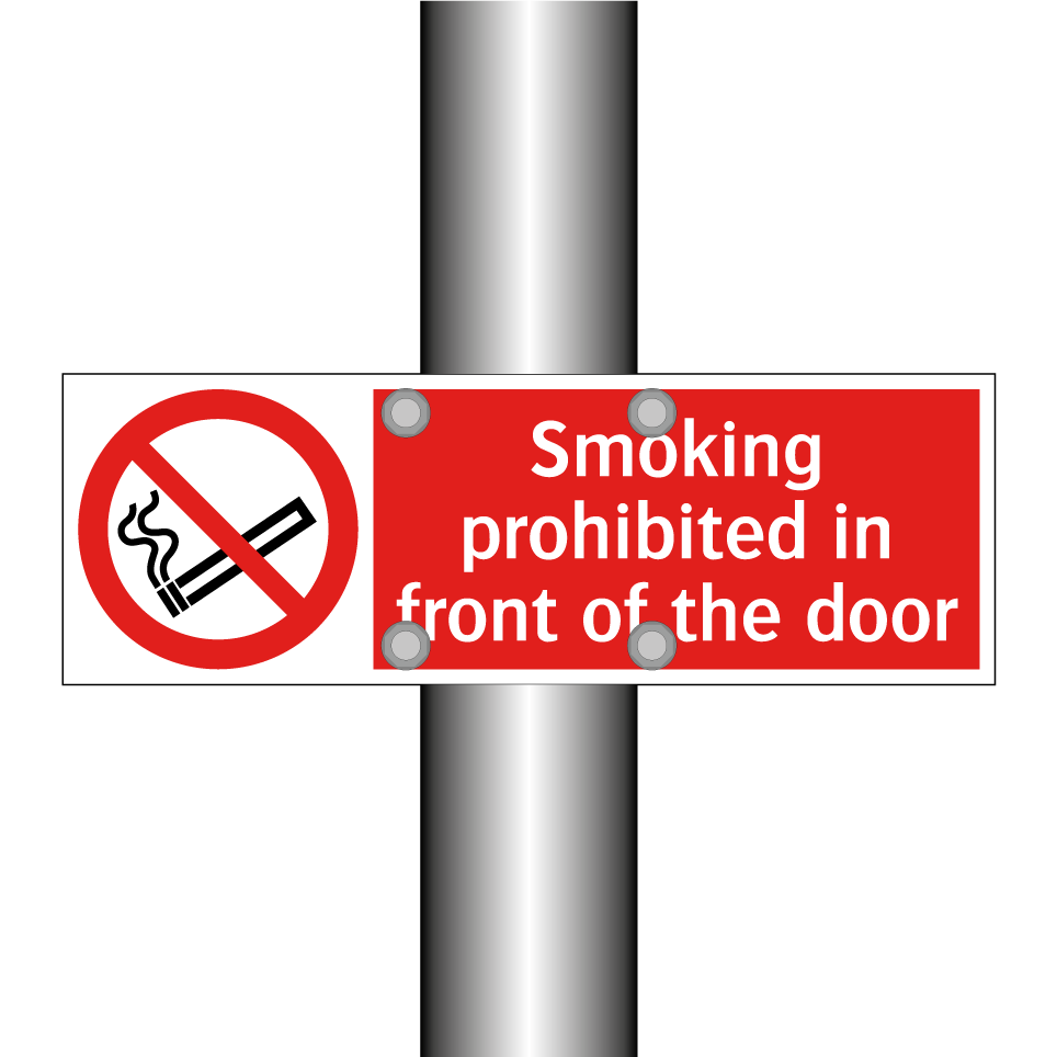 Smoking prohibited in front of the door