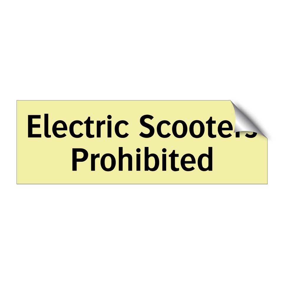 Electric Scooters Prohibited