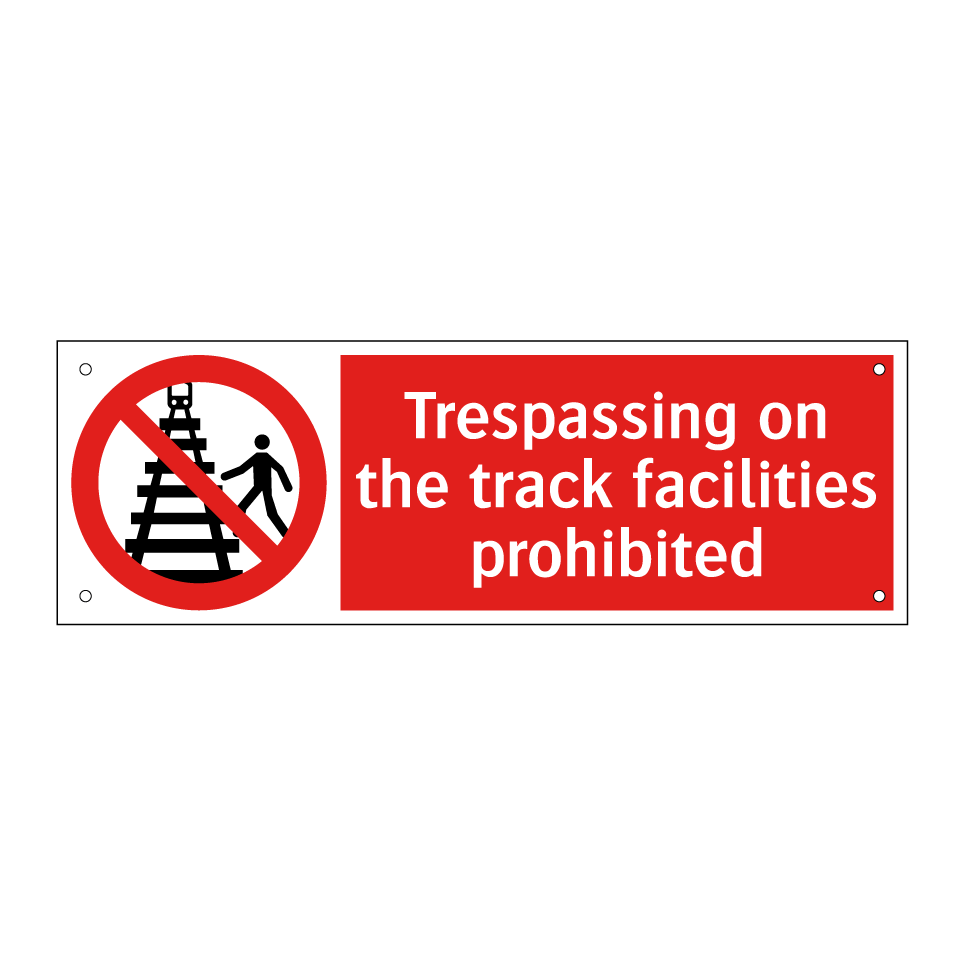 Trespassing on the track facilities prohibited
