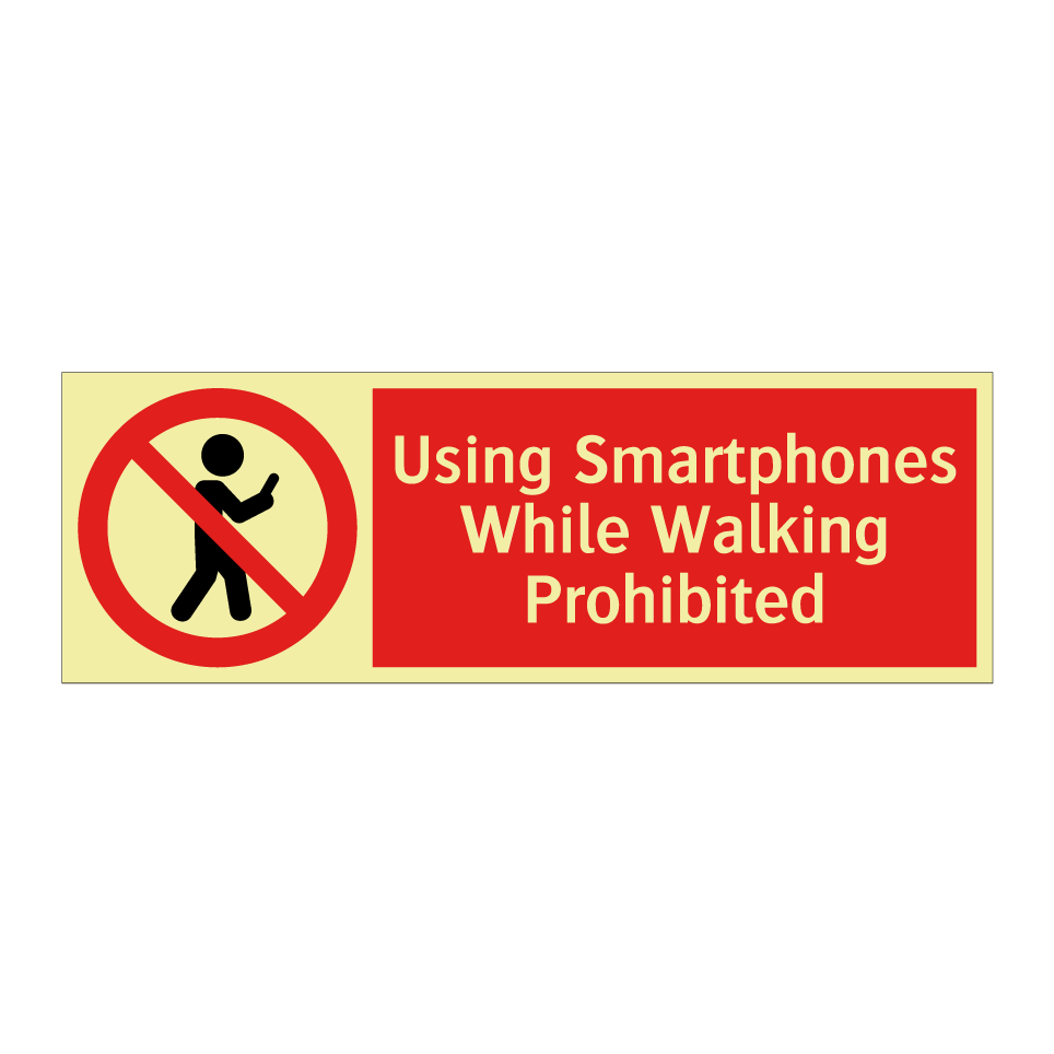 Using Smartphones While Walking Prohibited