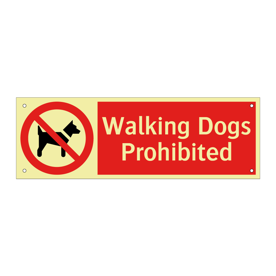 Walking Dogs Prohibited