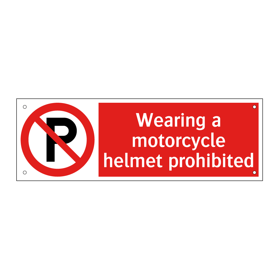 Wearing a motorcycle helmet prohibited