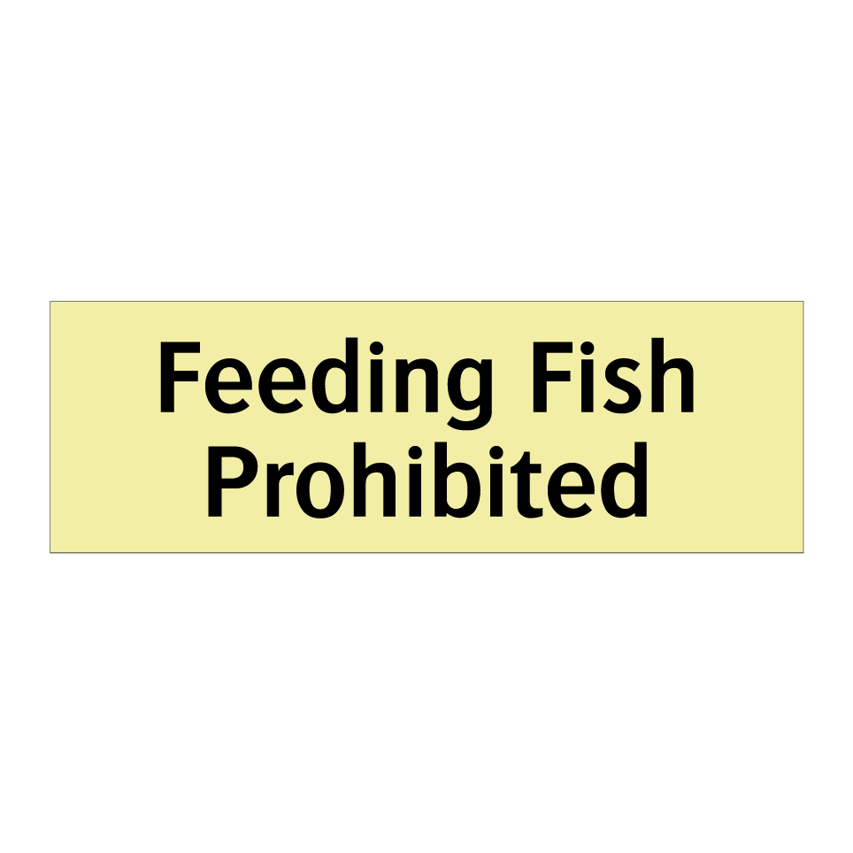 Feeding Fish Prohibited