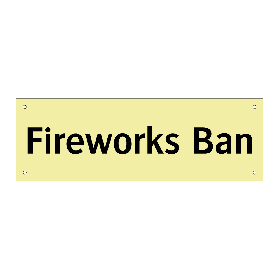 Fireworks Ban