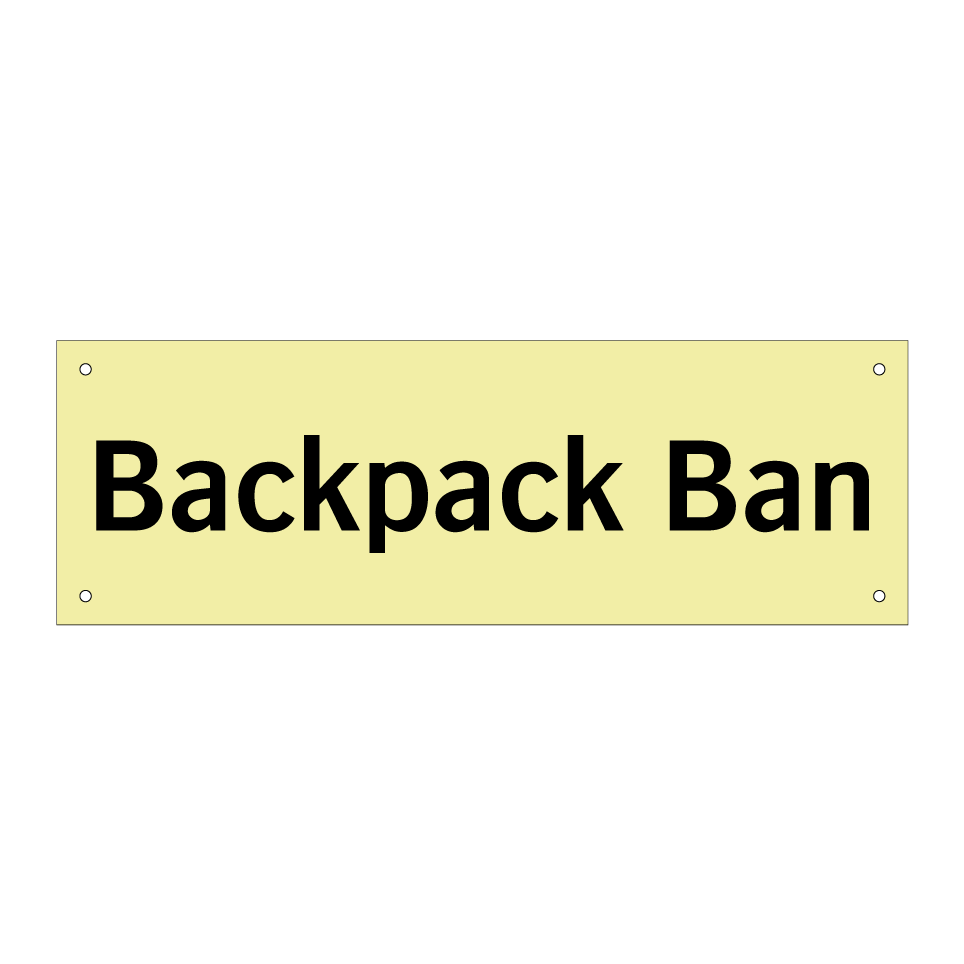 Backpack Ban