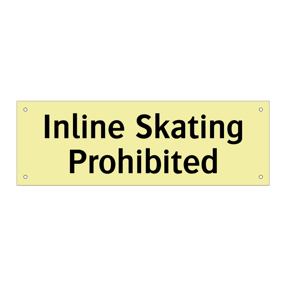 Inline Skating Prohibited