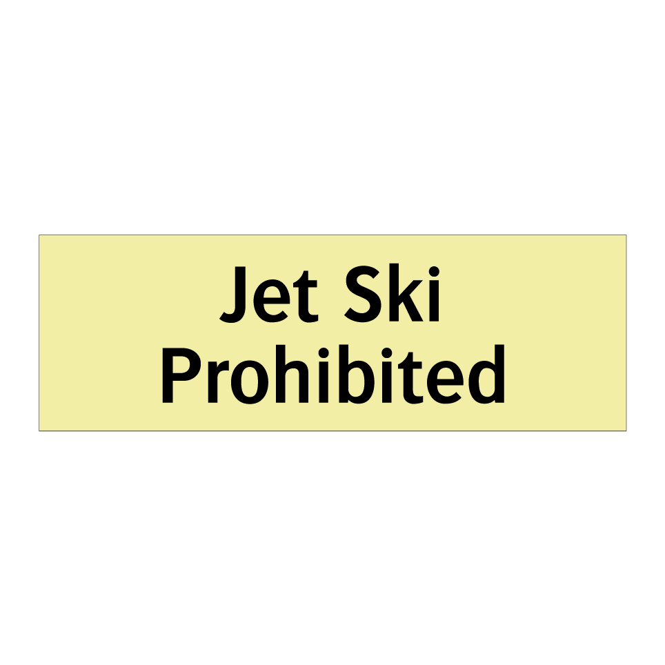 Jet Ski Prohibited