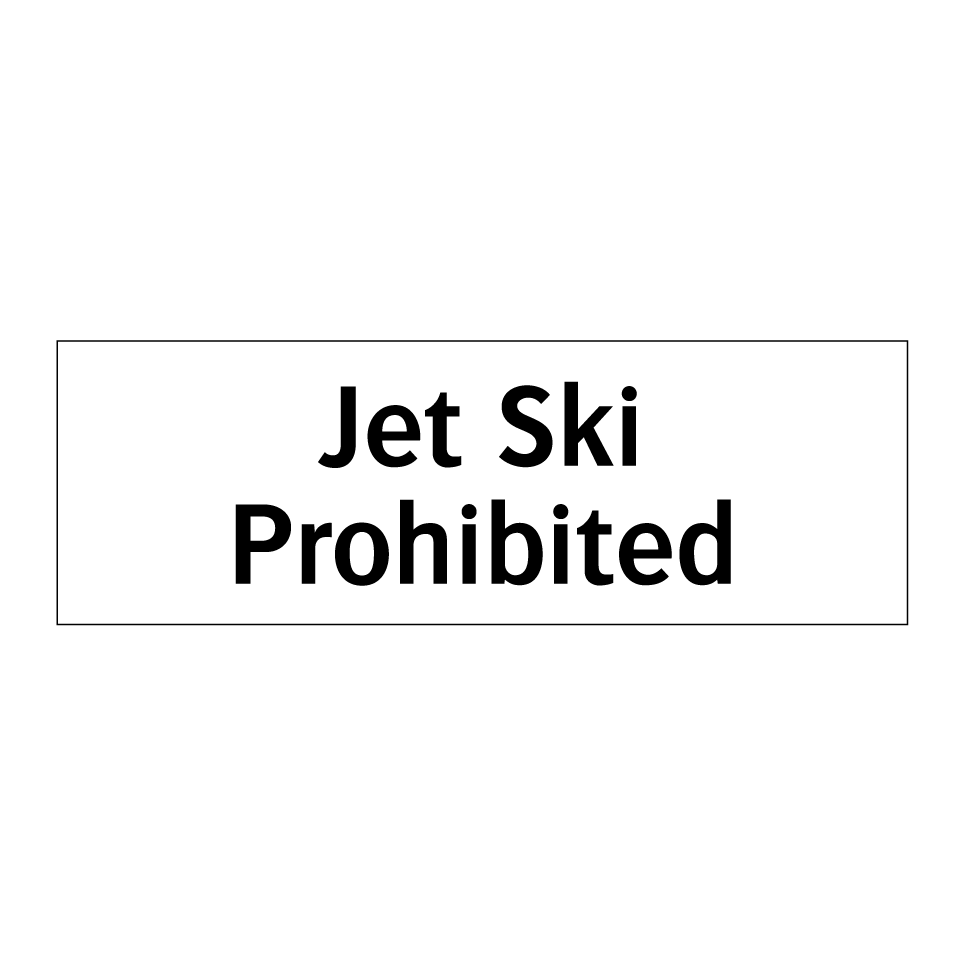 Jet Ski Prohibited