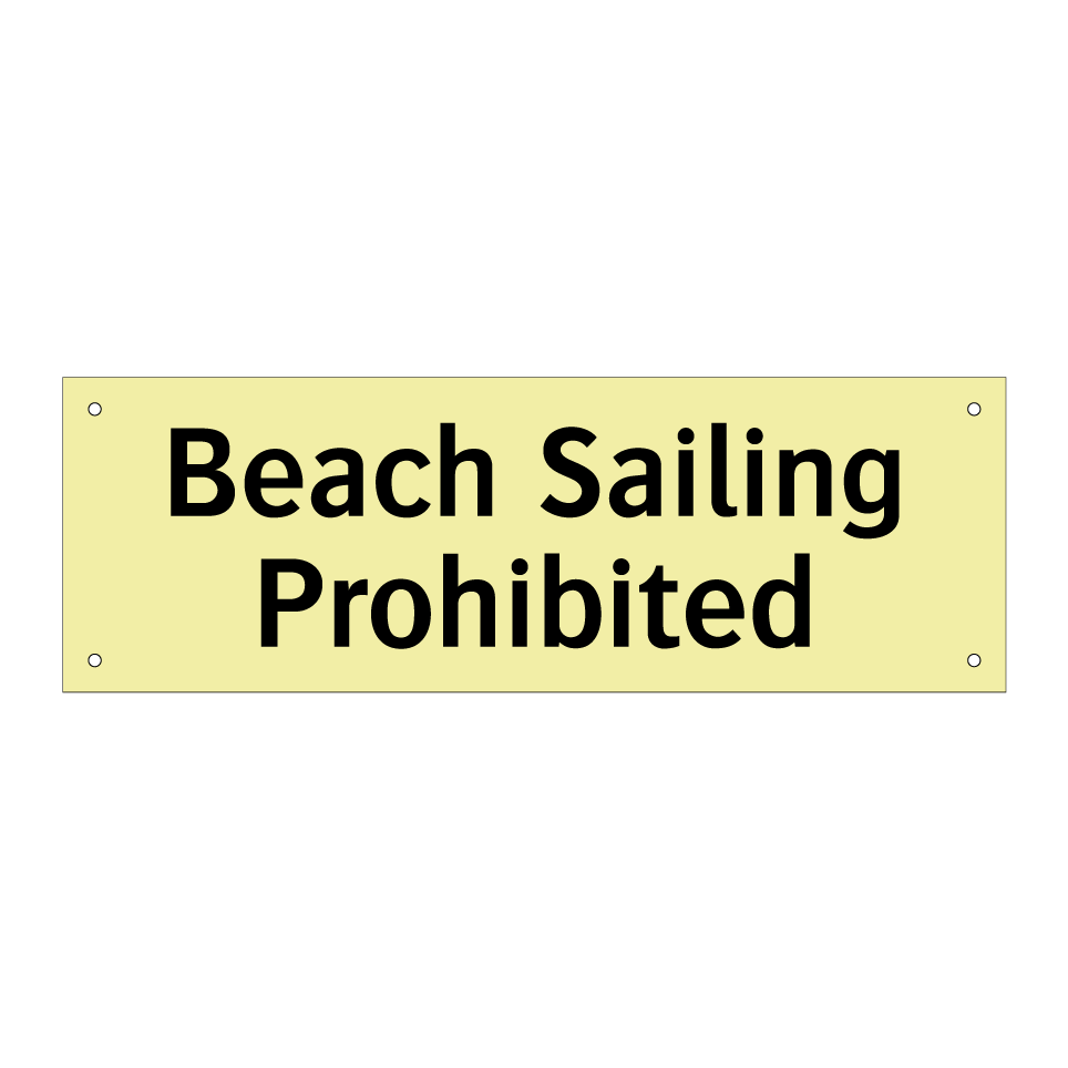 Beach Sailing Prohibited