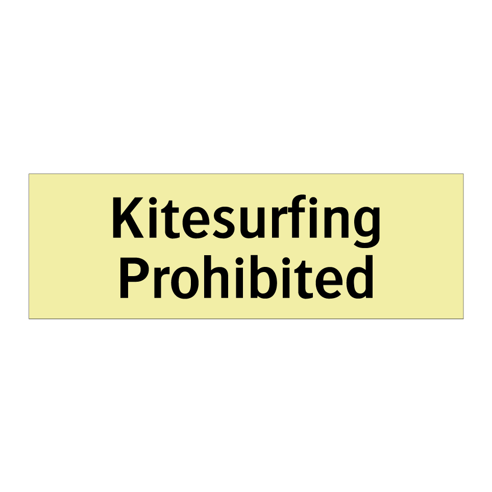 Kitesurfing Prohibited