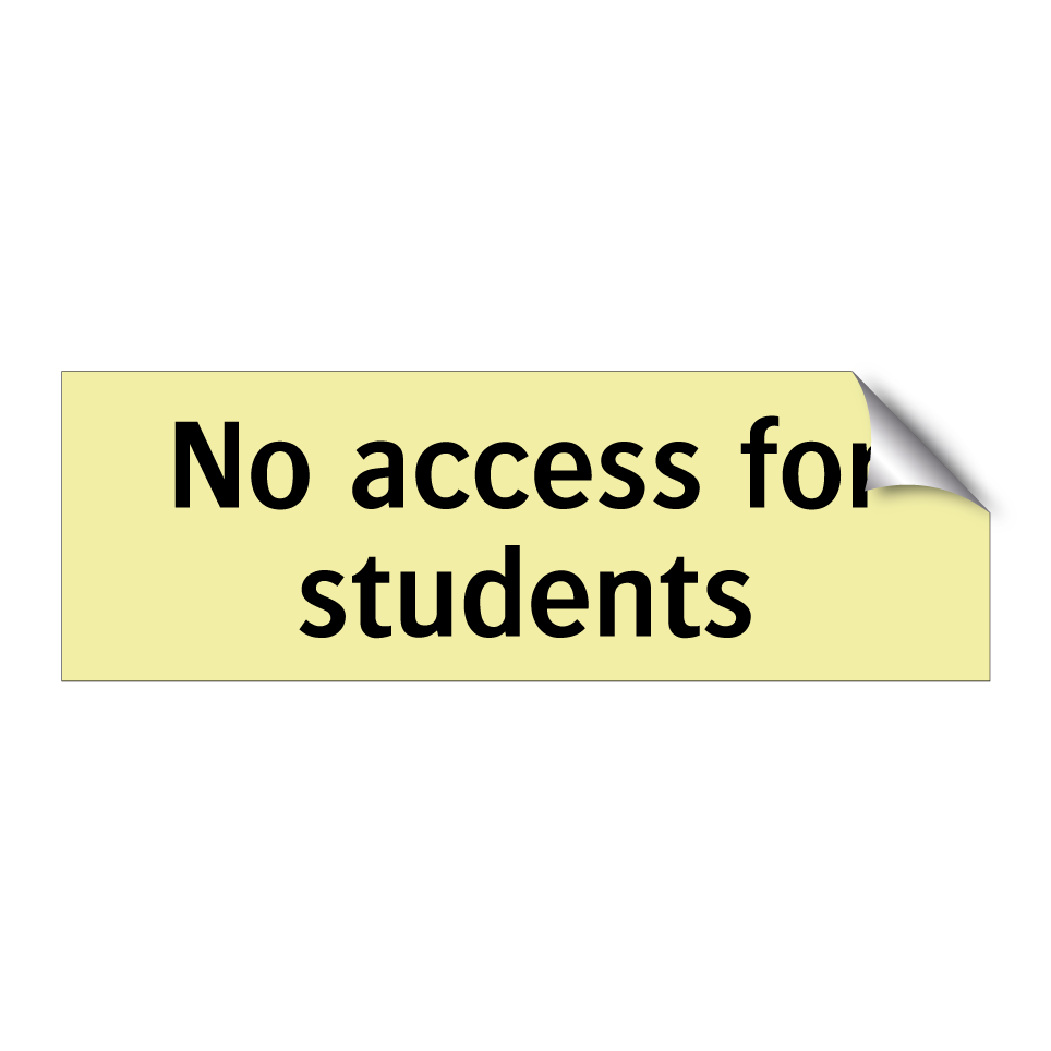No access for students