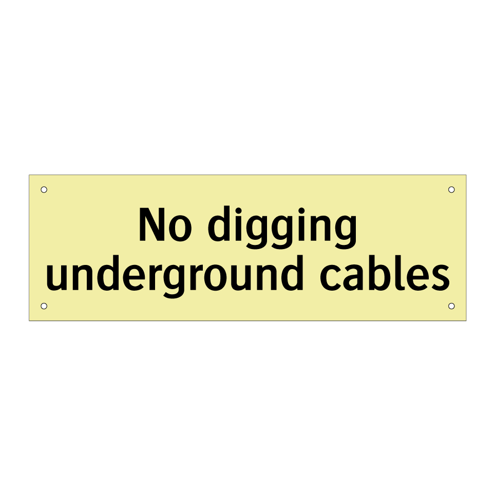 No digging underground cables