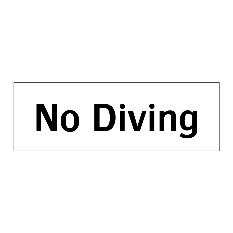 No Diving