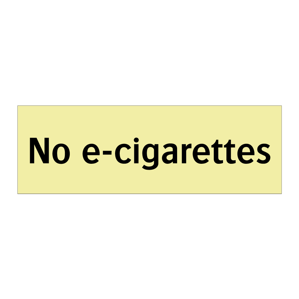 No e-cigarettes