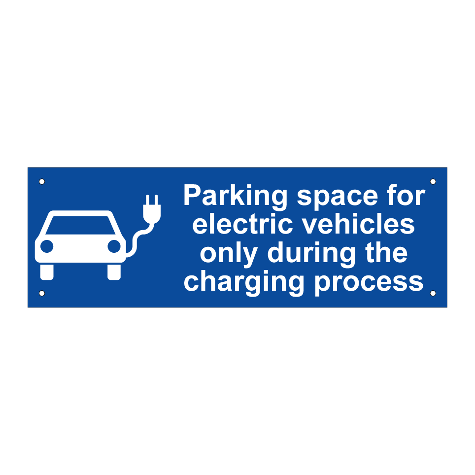 Parking space for electric vehicles only during the charging process