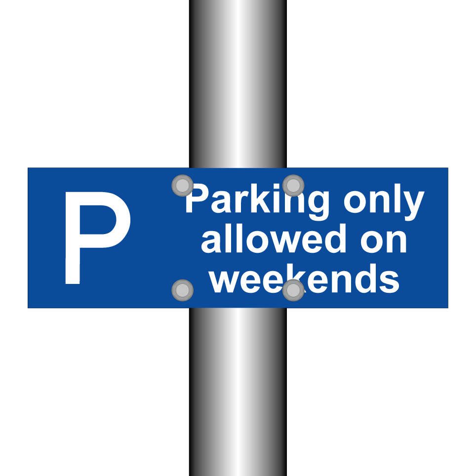 Parking only allowed on weekends