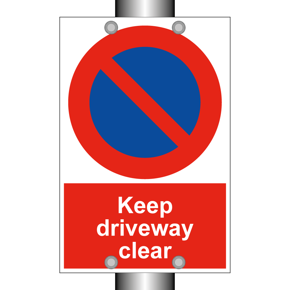 Keep driveway clear