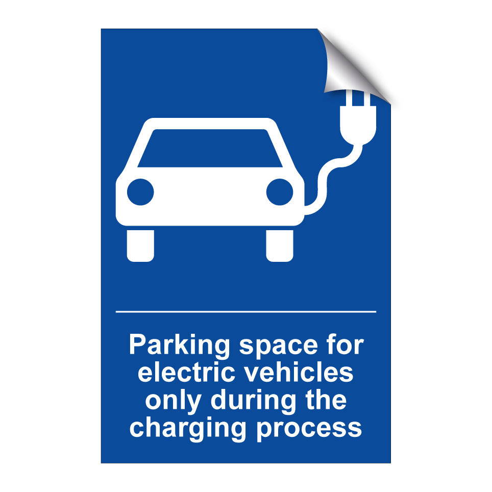 Parking space for electric vehicles only during the charging process