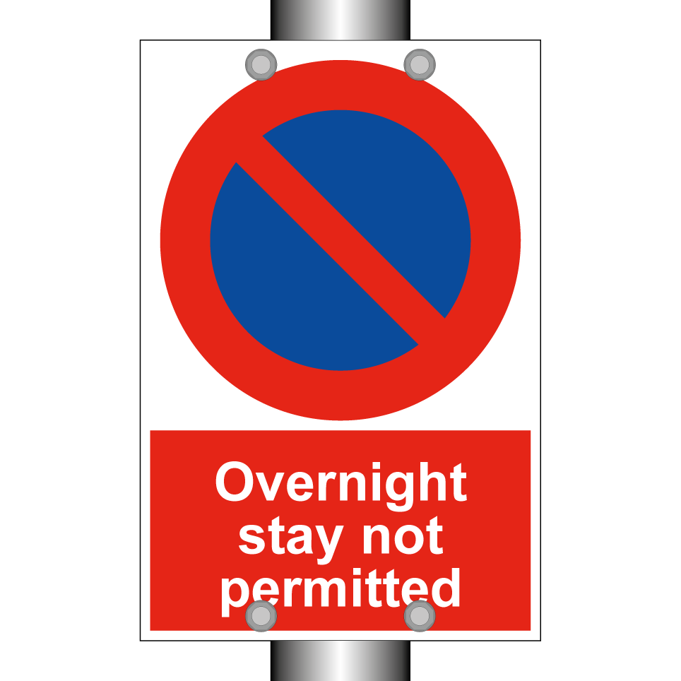 Overnight stay not permitted