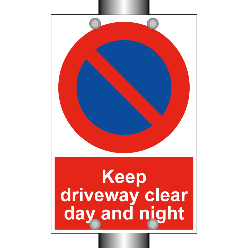 Keep driveway clear day and night