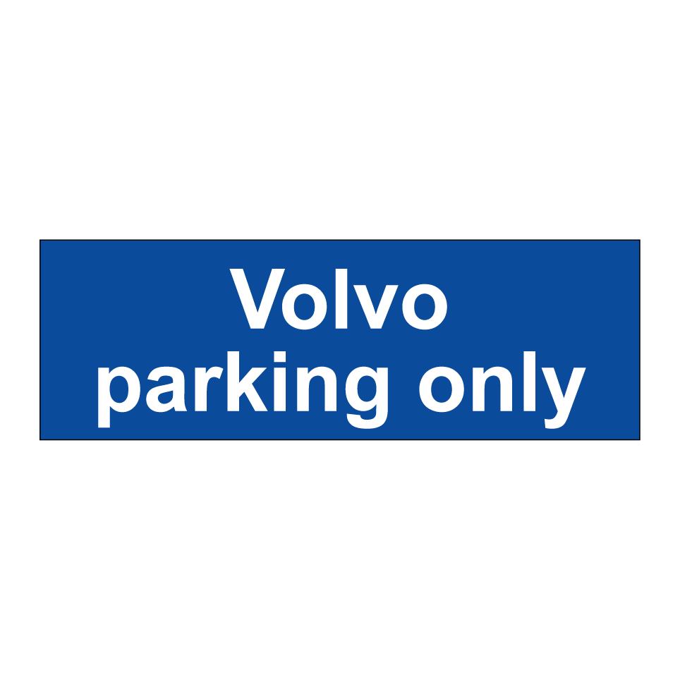 Volvo parking only