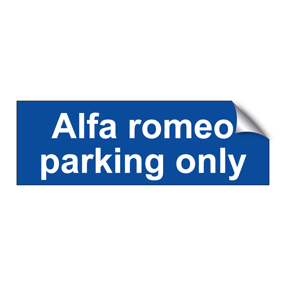 Alfa romeo parking only
