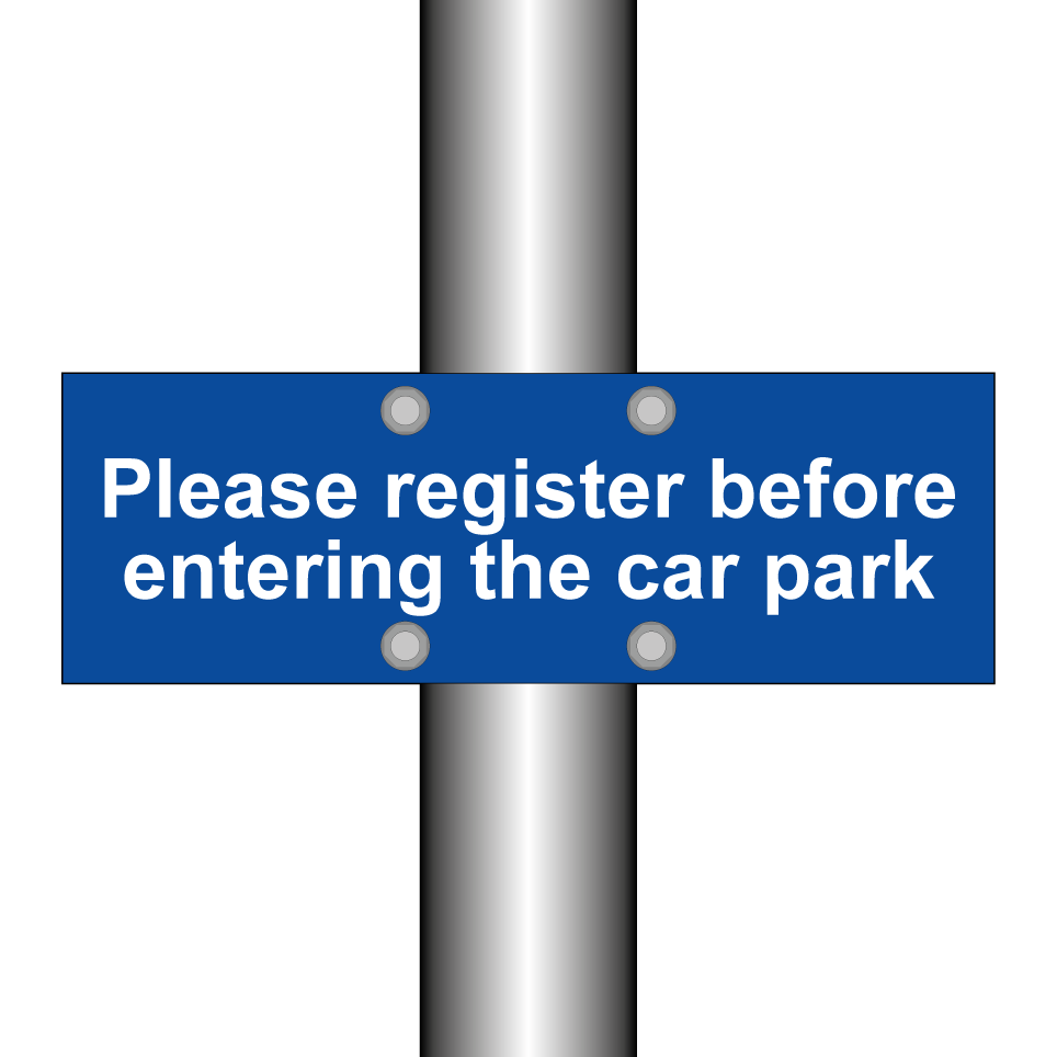 Please register before entering the car park