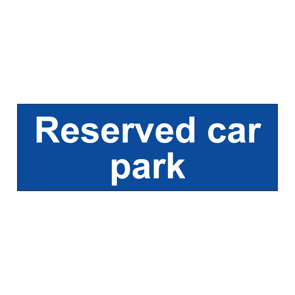 Reserved car park