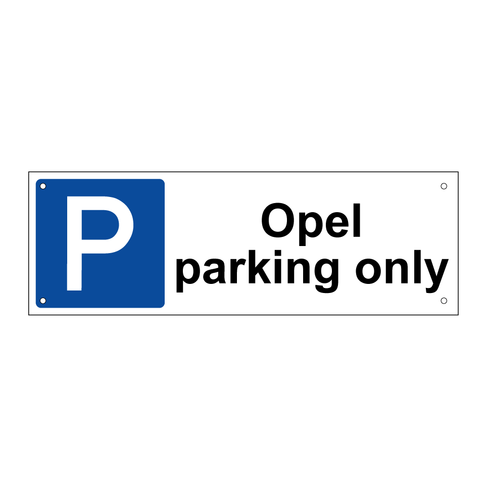 Opel parking only