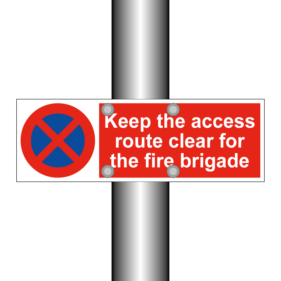 Keep the access route clear for the fire brigade