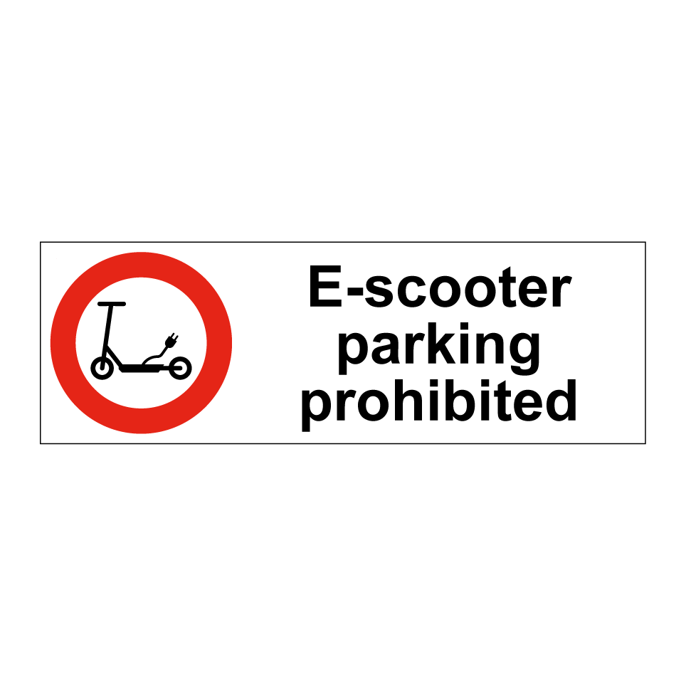 E-scooter parking prohibited