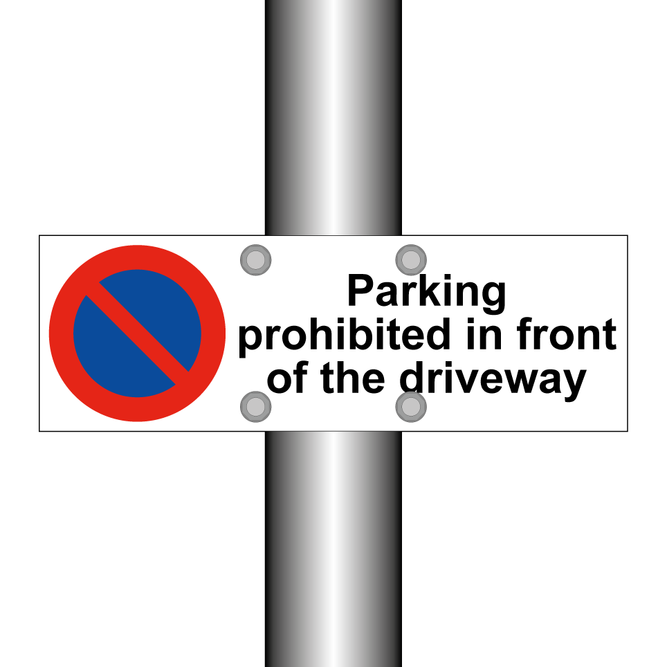 Parking prohibited in front of the driveway