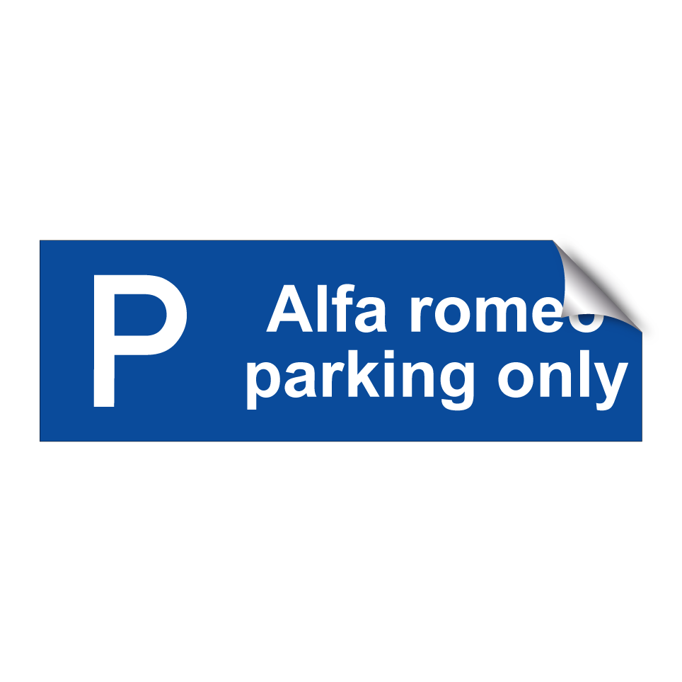 Alfa romeo parking only