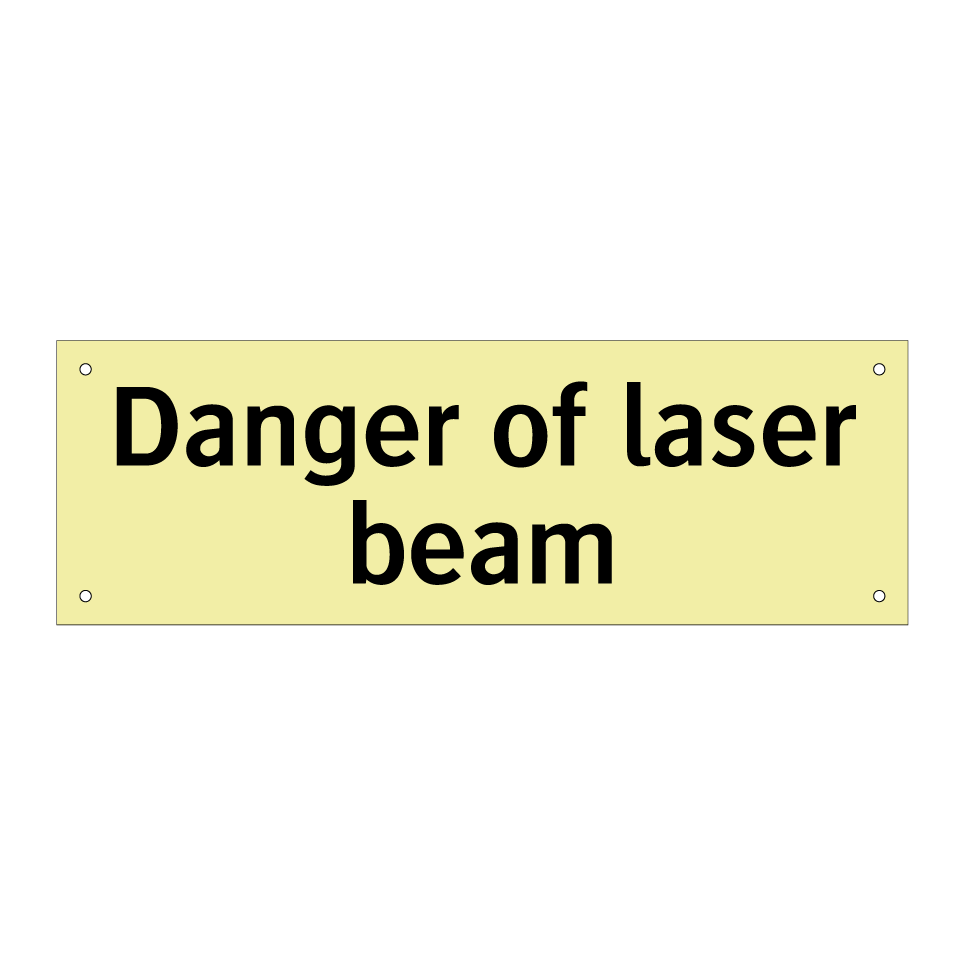Danger of laser beam