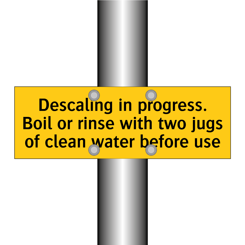 Descaling in progress. Boil or rinse with two jugs of clean water before use