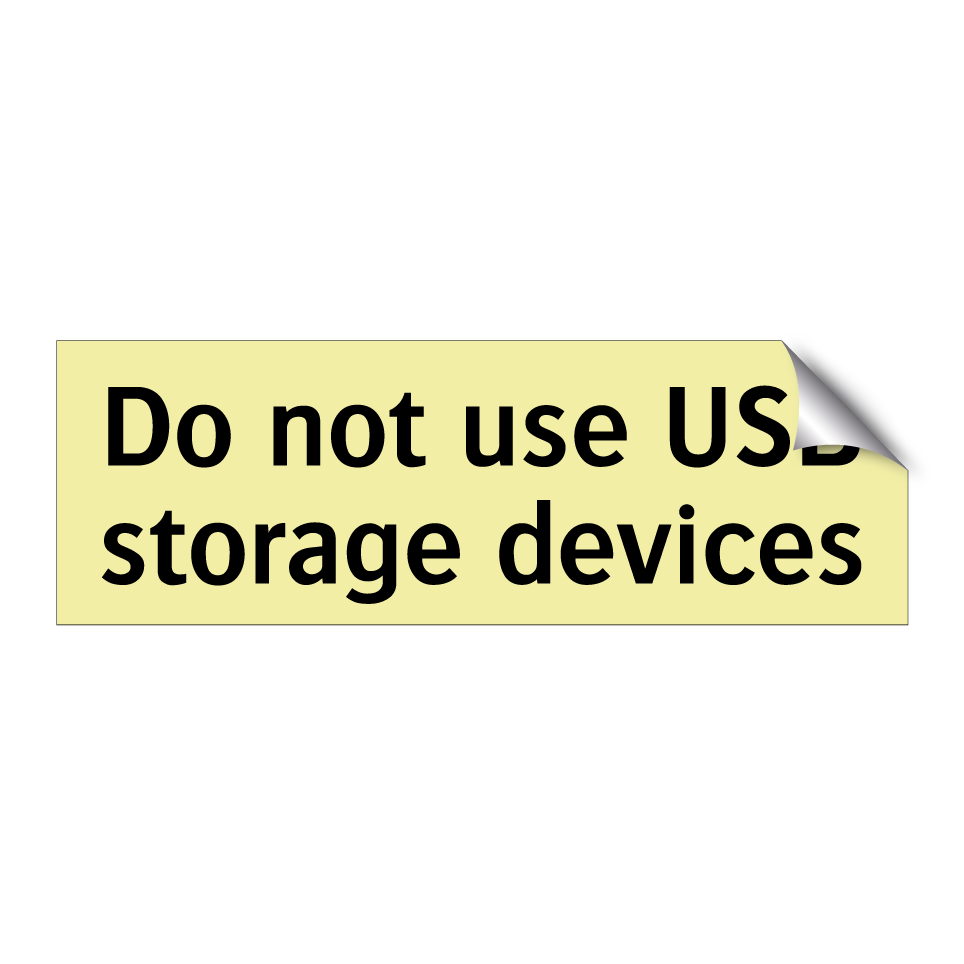 Do not use USB storage devices