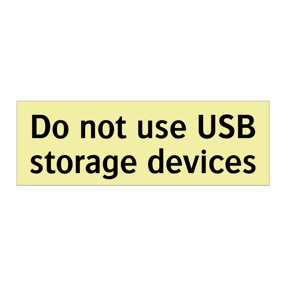 Do not use USB storage devices