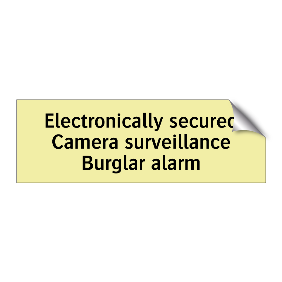 Electronically secured Camera surveillance Burglar alarm