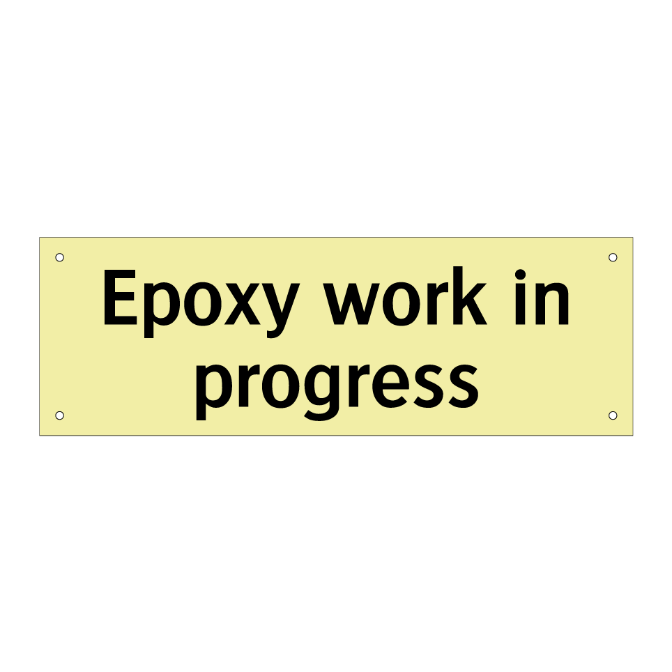 Epoxy work in progress