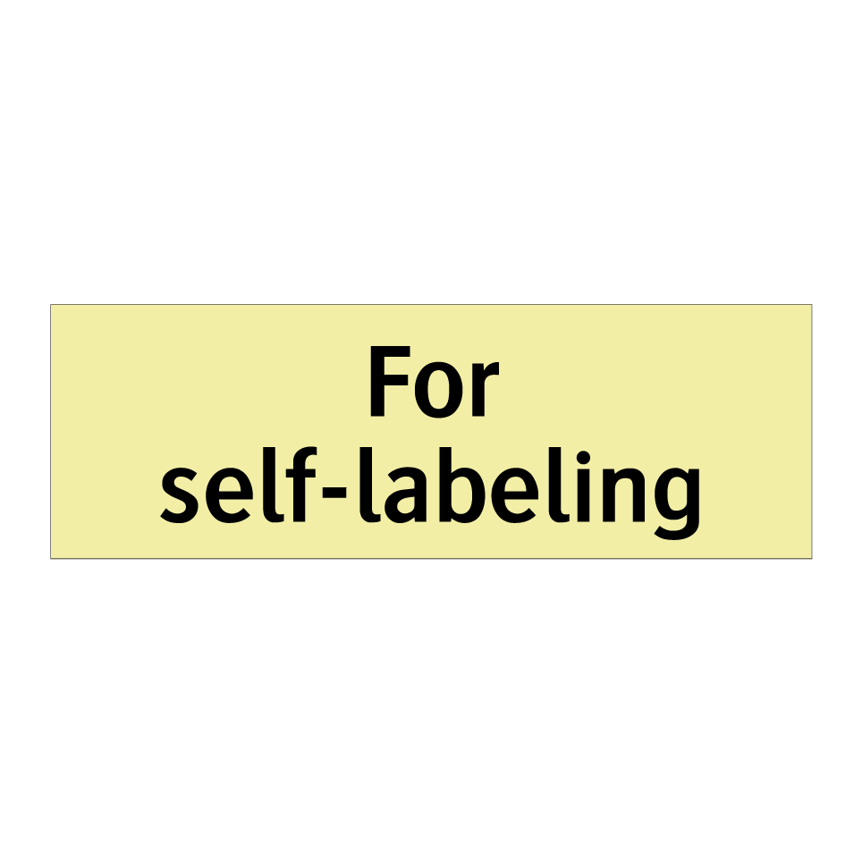 For self-labeling