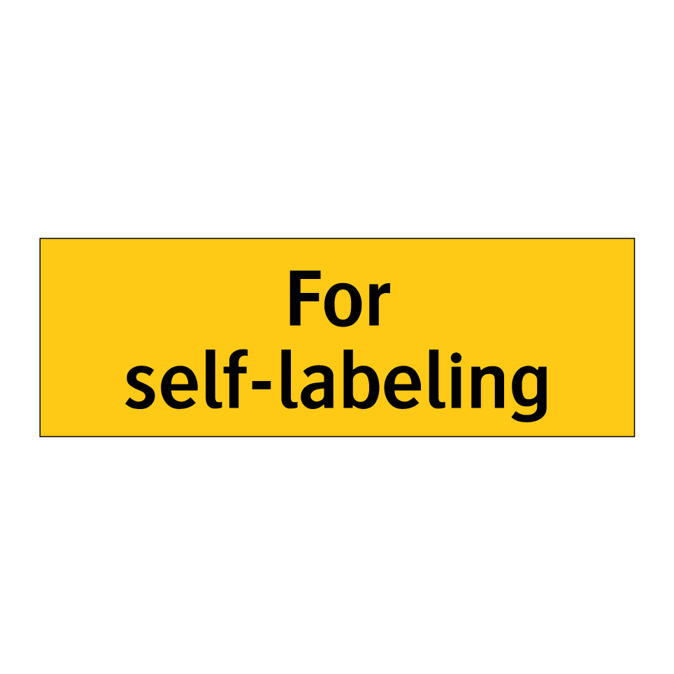For self-labeling