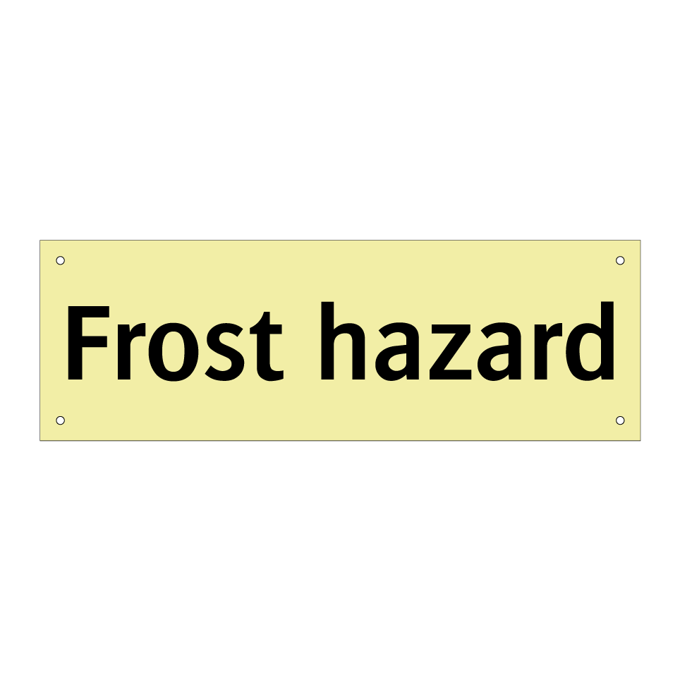 Frost hazard