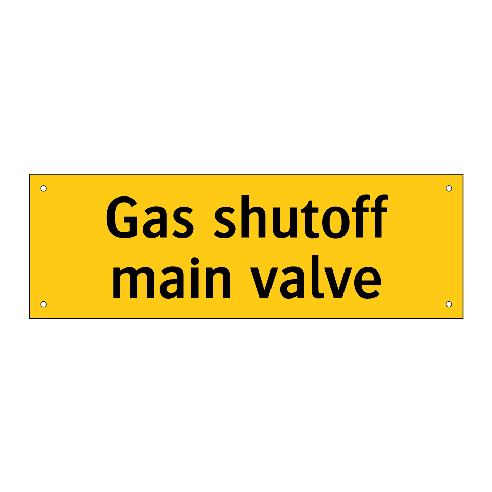 Gas shutoff main valve