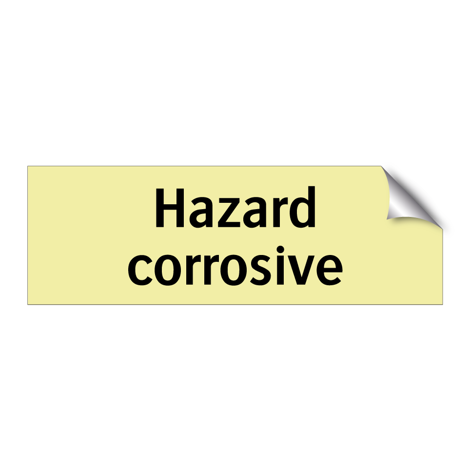Hazard corrosive